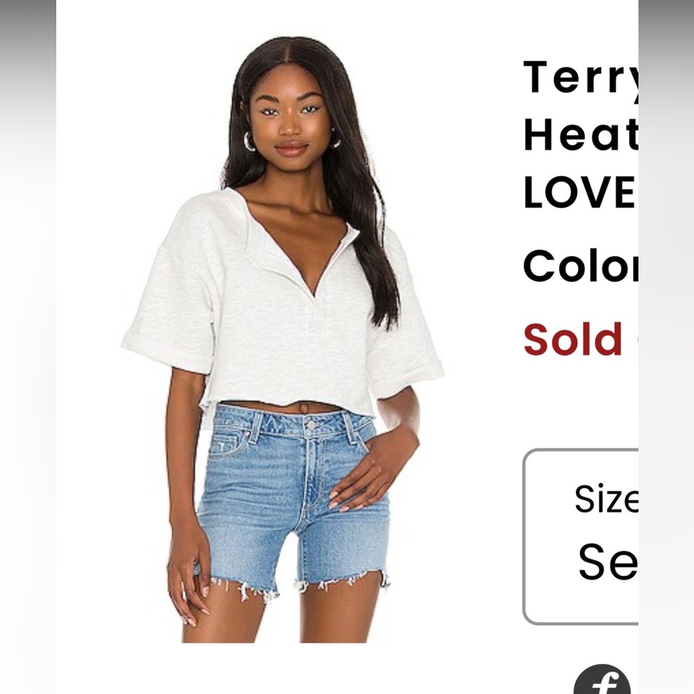 Lovers + Friends Terry Cropped Top